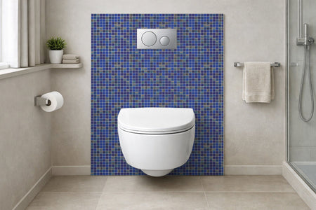 Toilettenrückwand Fliesenoptik