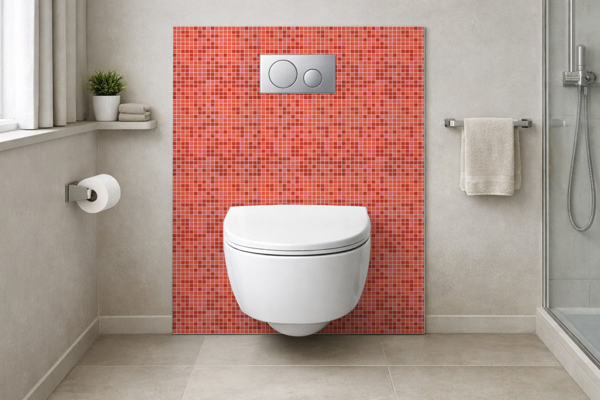Toilettenrückwand Fliesenoptik