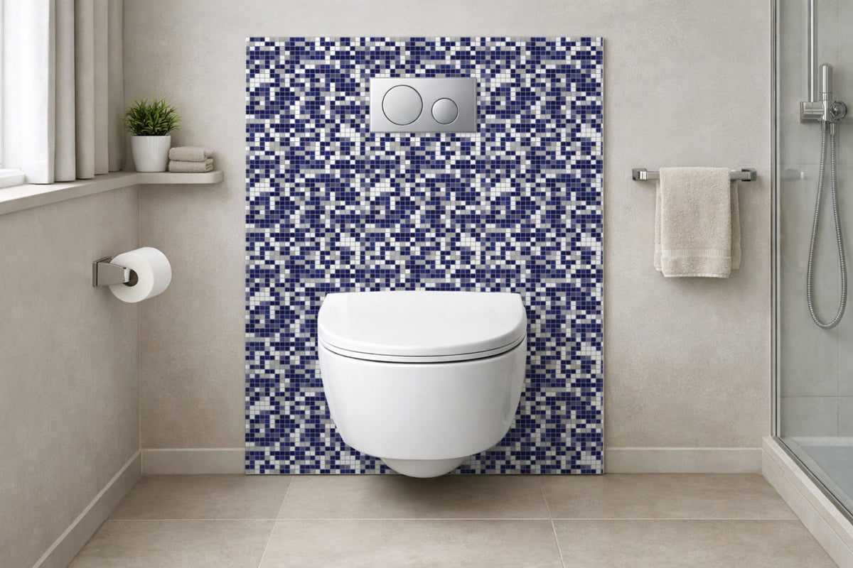 Toilettenrückwand Fliesenoptik