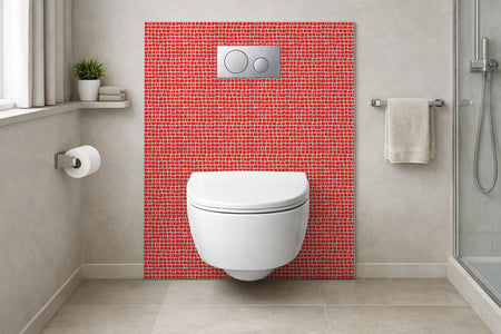 Toilettenrückwand Fliesenoptik