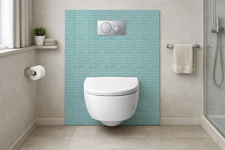 Toilettenrückwand Fliesenoptik