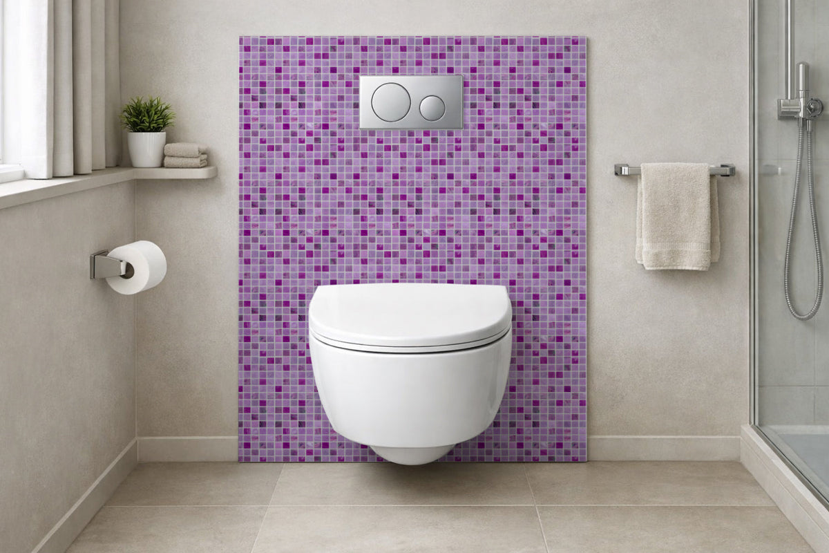 Toilettenrückwand Fliesenoptik