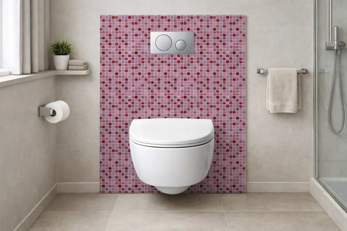 Toilettenrückwand Fliesenoptik