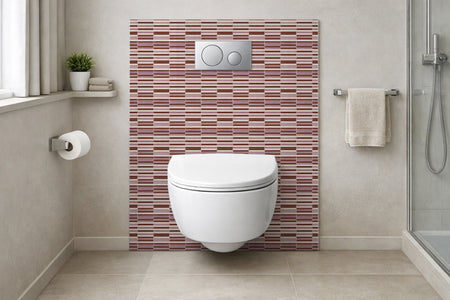 Toilettenrückwand Fliesenoptik