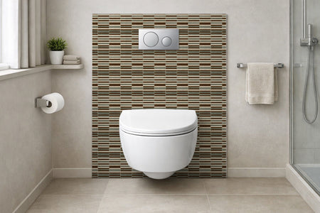 Toilettenrückwand Fliesenoptik