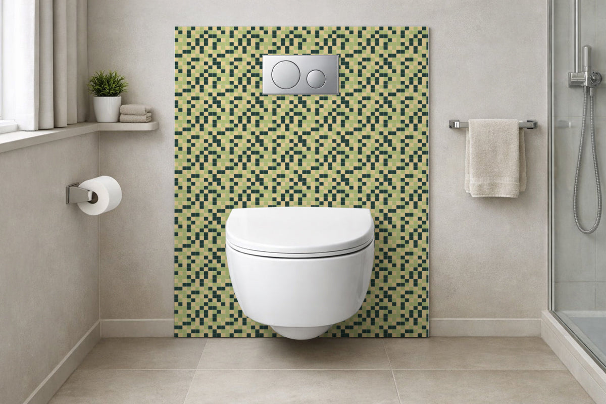 Toilettenrückwand Fliesenoptik