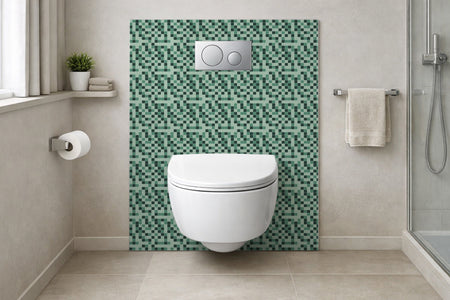 Toilettenrückwand Fliesenoptik