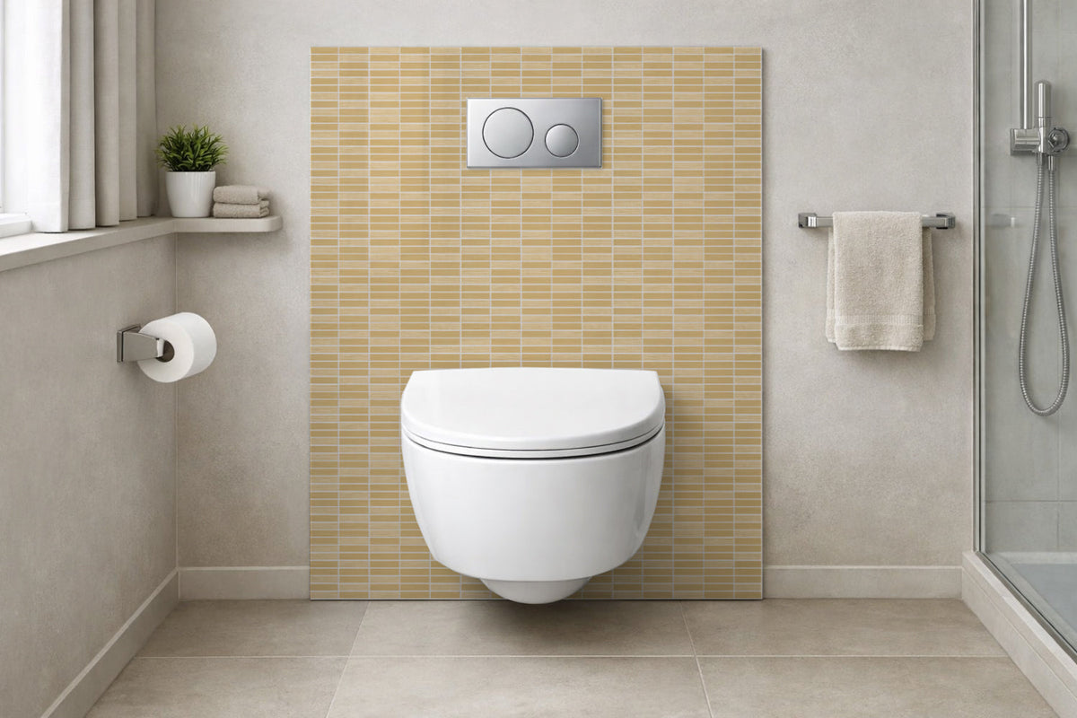 Toilettenrückwand Fliesenoptik