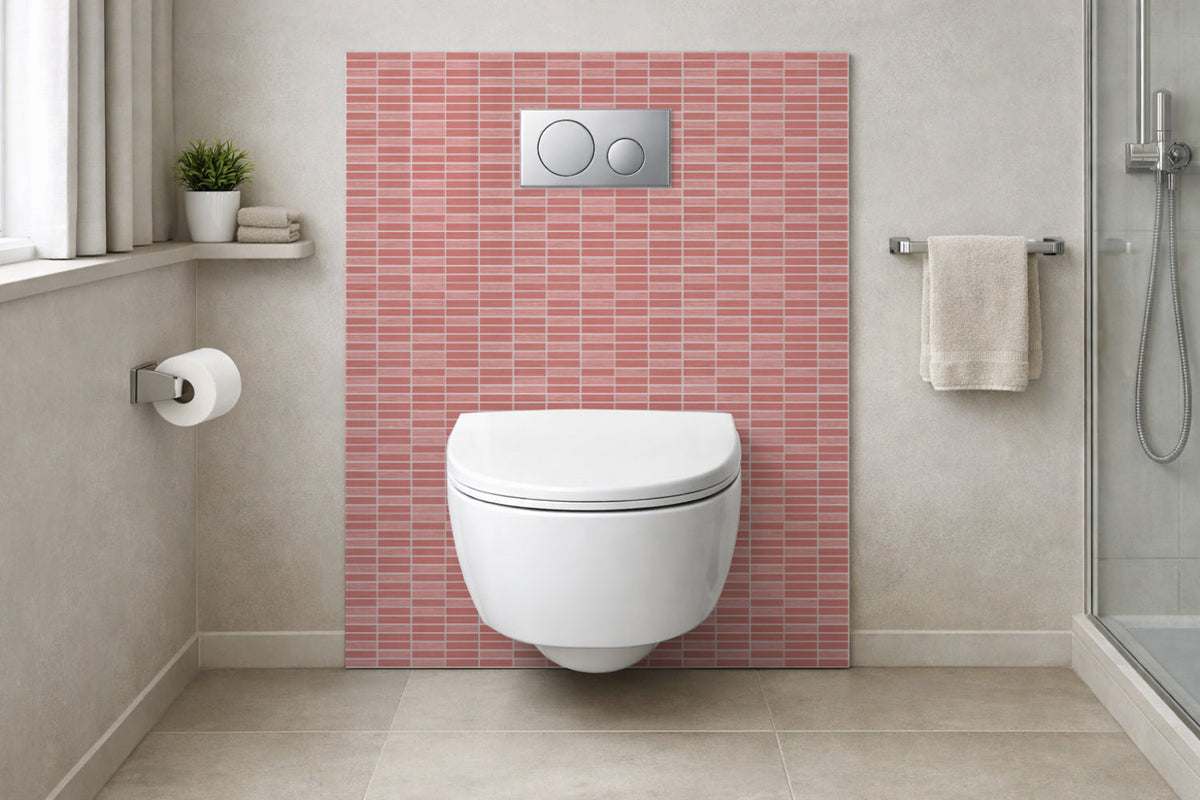 Toilettenrückwand Fliesenoptik