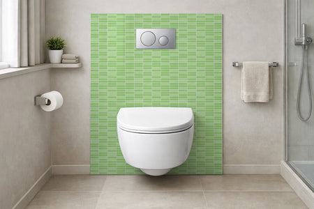 Toilettenrückwand Fliesenoptik