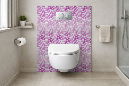 Toilettenrückwand Fliesenoptik