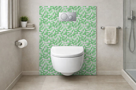 Toilettenrückwand Fliesenoptik