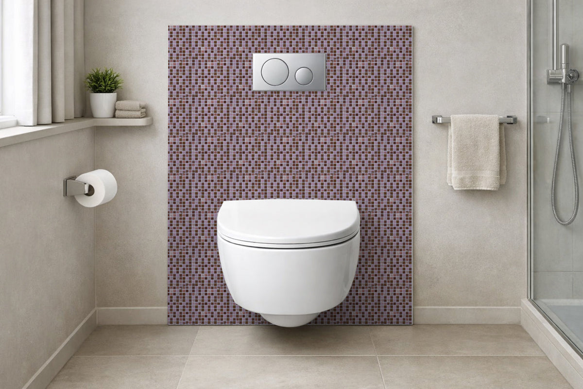 Toilettenrückwand Fliesenoptik