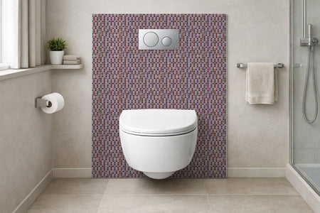 Toilettenrückwand Fliesenoptik