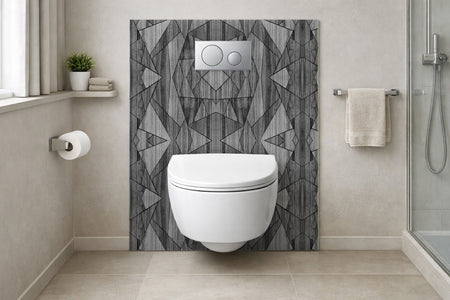 Toilettenrückwand Fliesenoptik