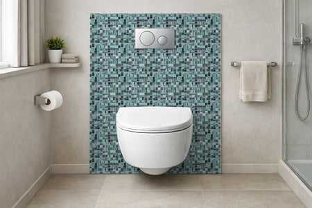 Toilettenrückwand Fliesenoptik