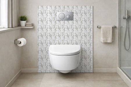Toilettenrückwand Fliesenoptik