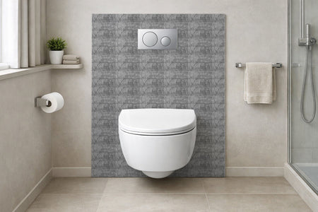 Toilettenrückwand Fliesenoptik