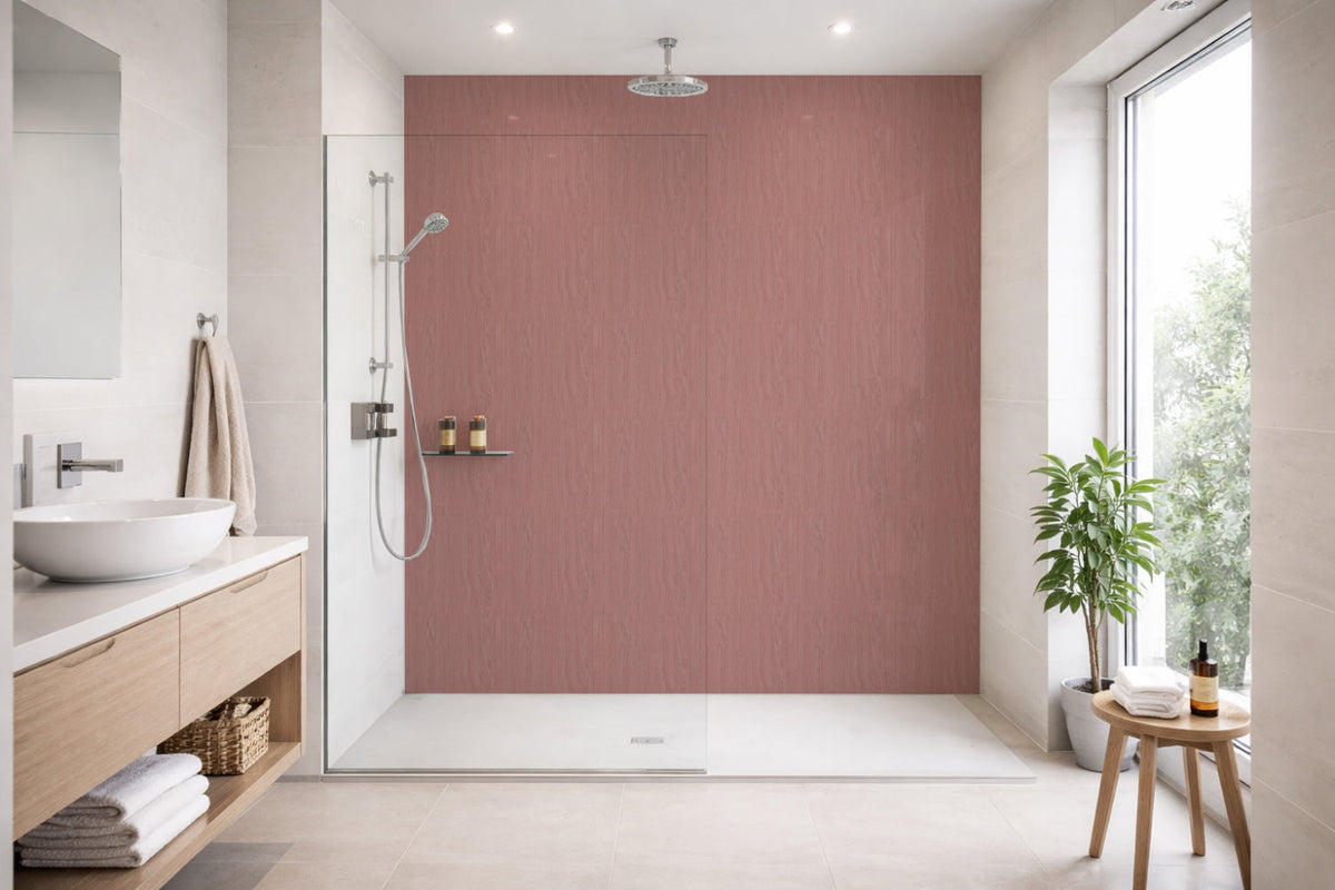 Toilettenrückwand Holzoptik