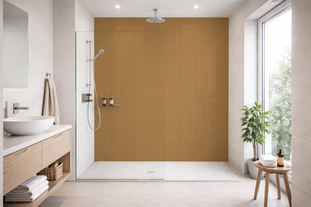 Toilettenrückwand Holzoptik