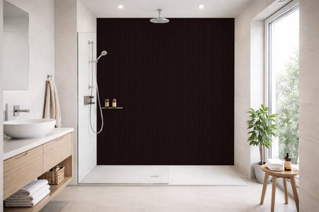 Toilettenrückwand Holzoptik