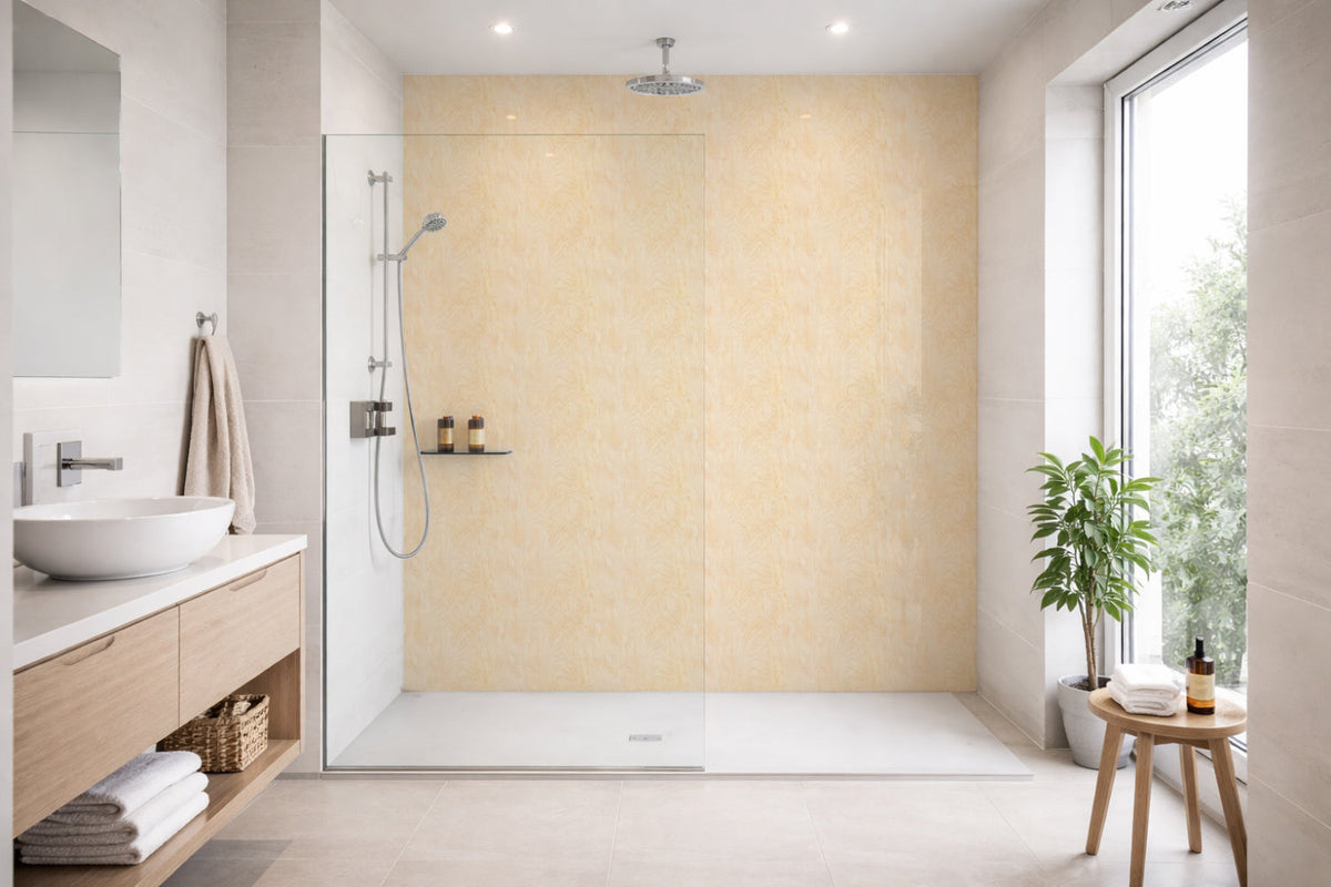 Toilettenrückwand Holzoptik