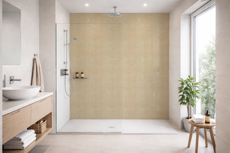 Toilettenrückwand Holzoptik