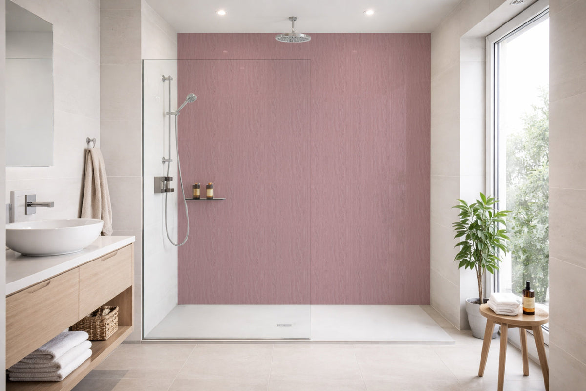 Toilettenrückwand Holzoptik