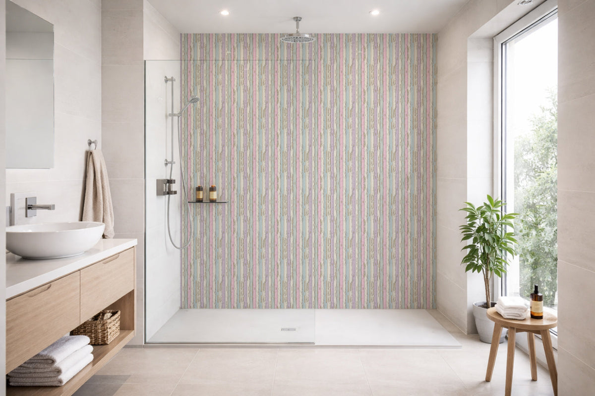 Toilettenrückwand Holzoptik