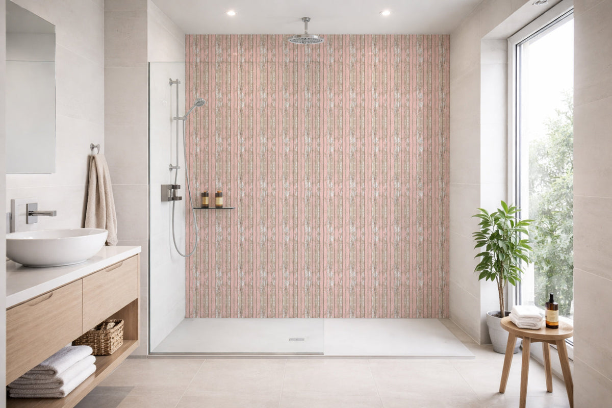Toilettenrückwand Holzoptik