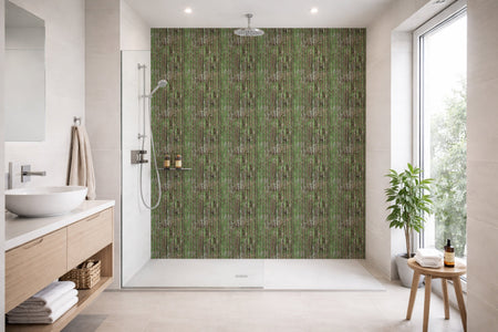 Toilettenrückwand Holzoptik