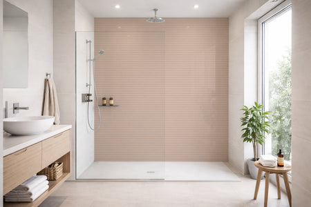 Toilettenrückwand Holzoptik