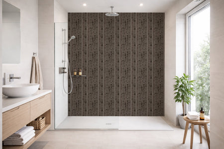 Toilettenrückwand Holzoptik