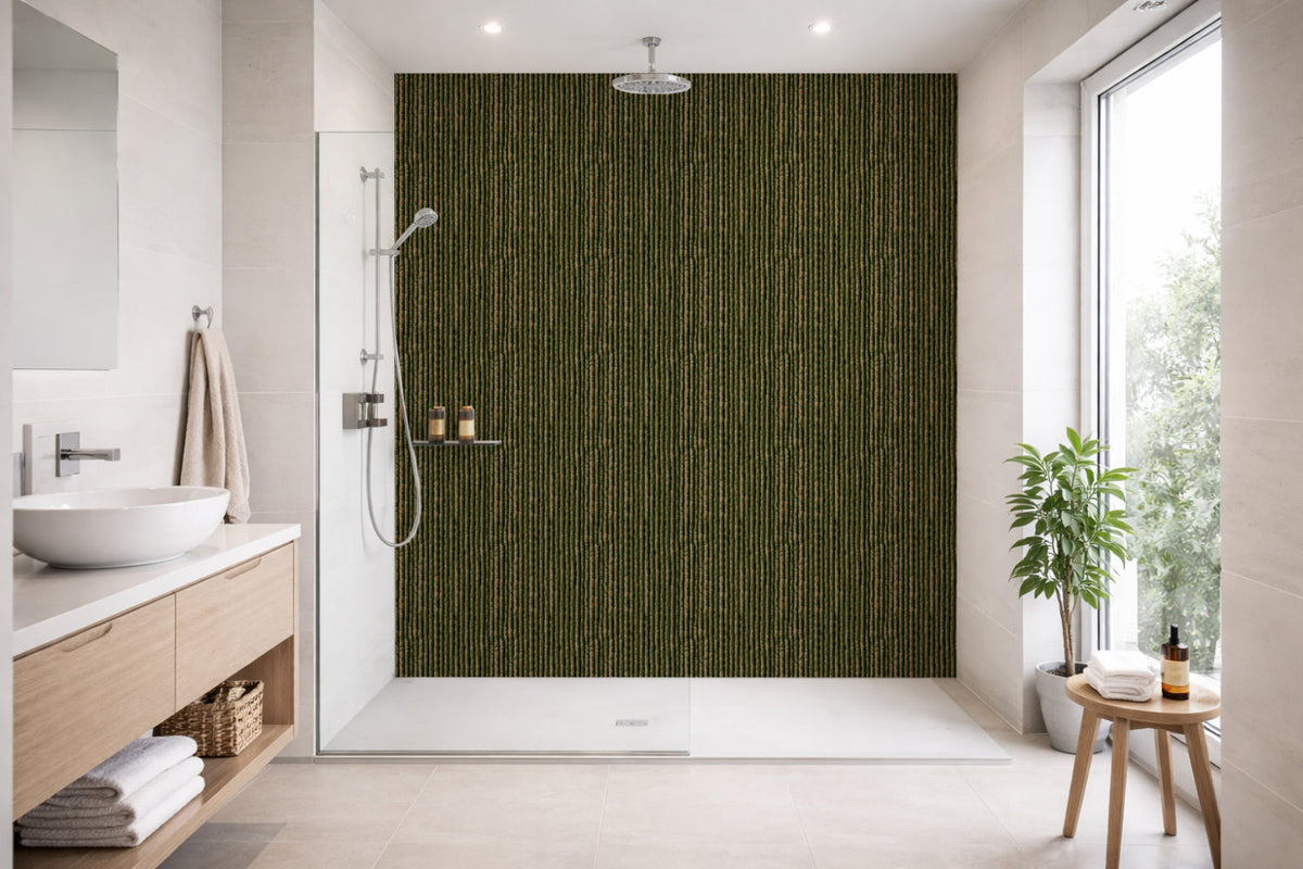 Toilettenrückwand Holzoptik