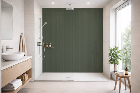 Toilettenrückwand Holzoptik