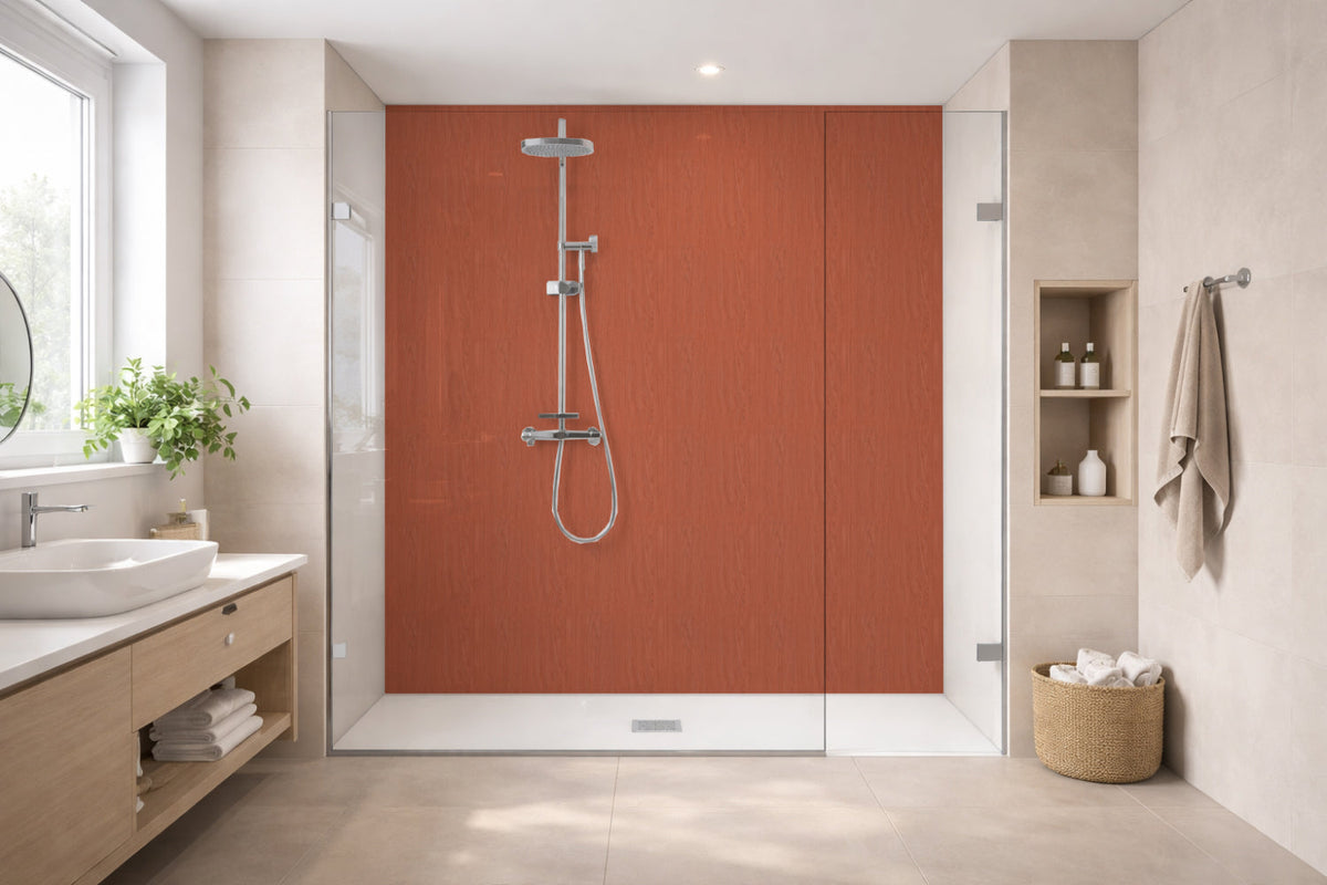 Toilettenrückwand Holzoptik