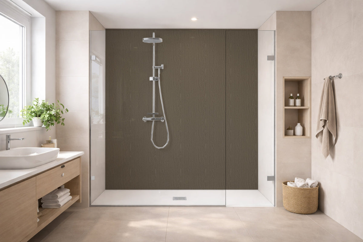 Toilettenrückwand Holzoptik