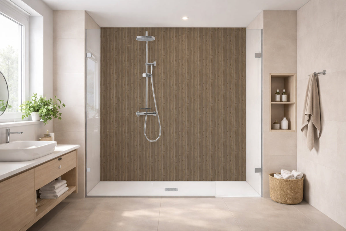 Toilettenrückwand Holzoptik