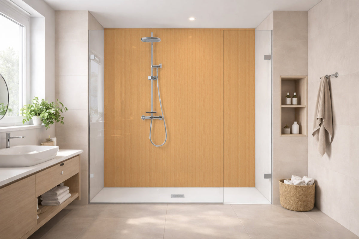 Toilettenrückwand Holzoptik