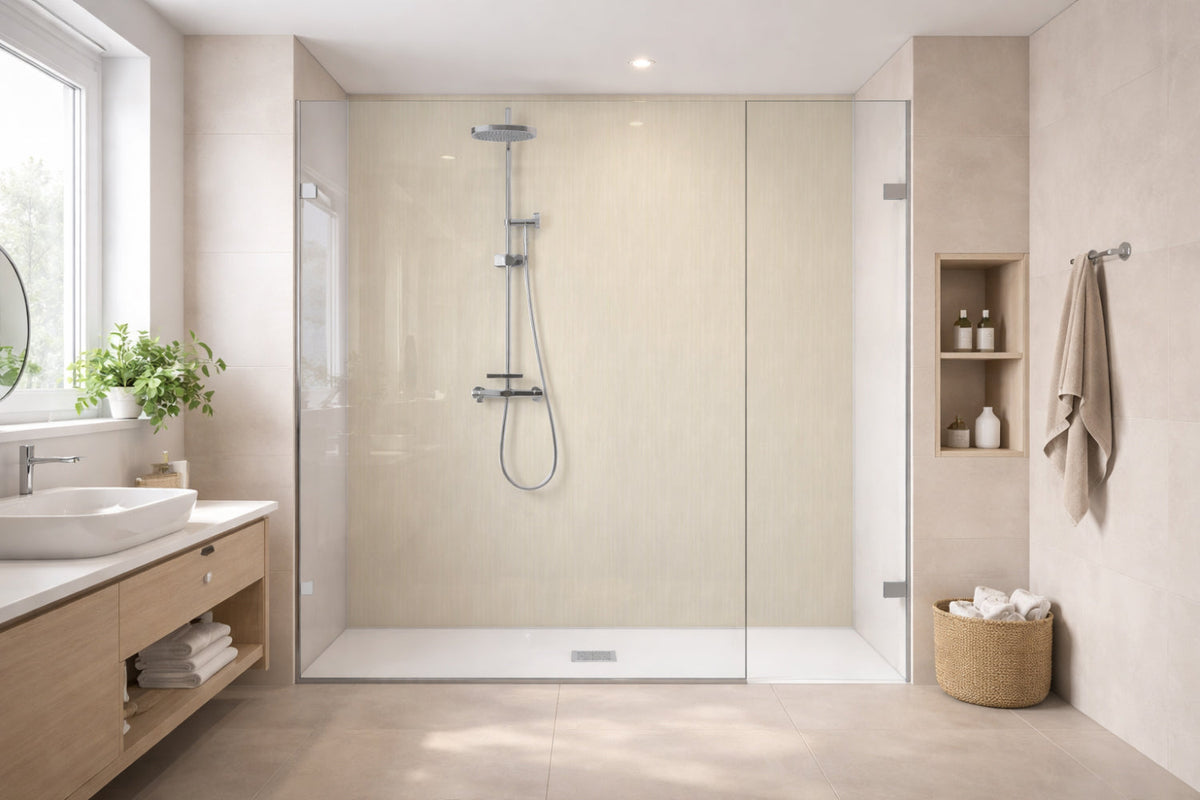 Toilettenrückwand Holzoptik