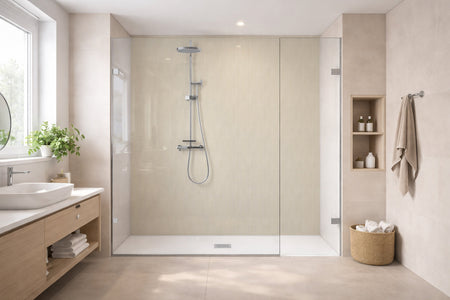 Toilettenrückwand Holzoptik