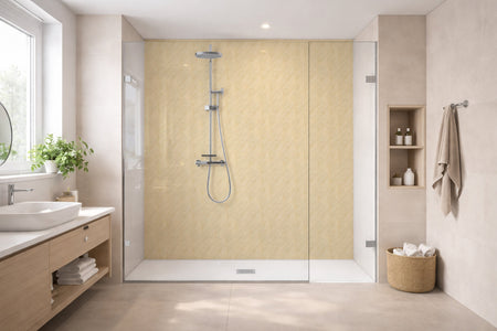 Toilettenrückwand Holzoptik
