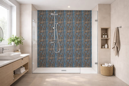 Toilettenrückwand Holzoptik