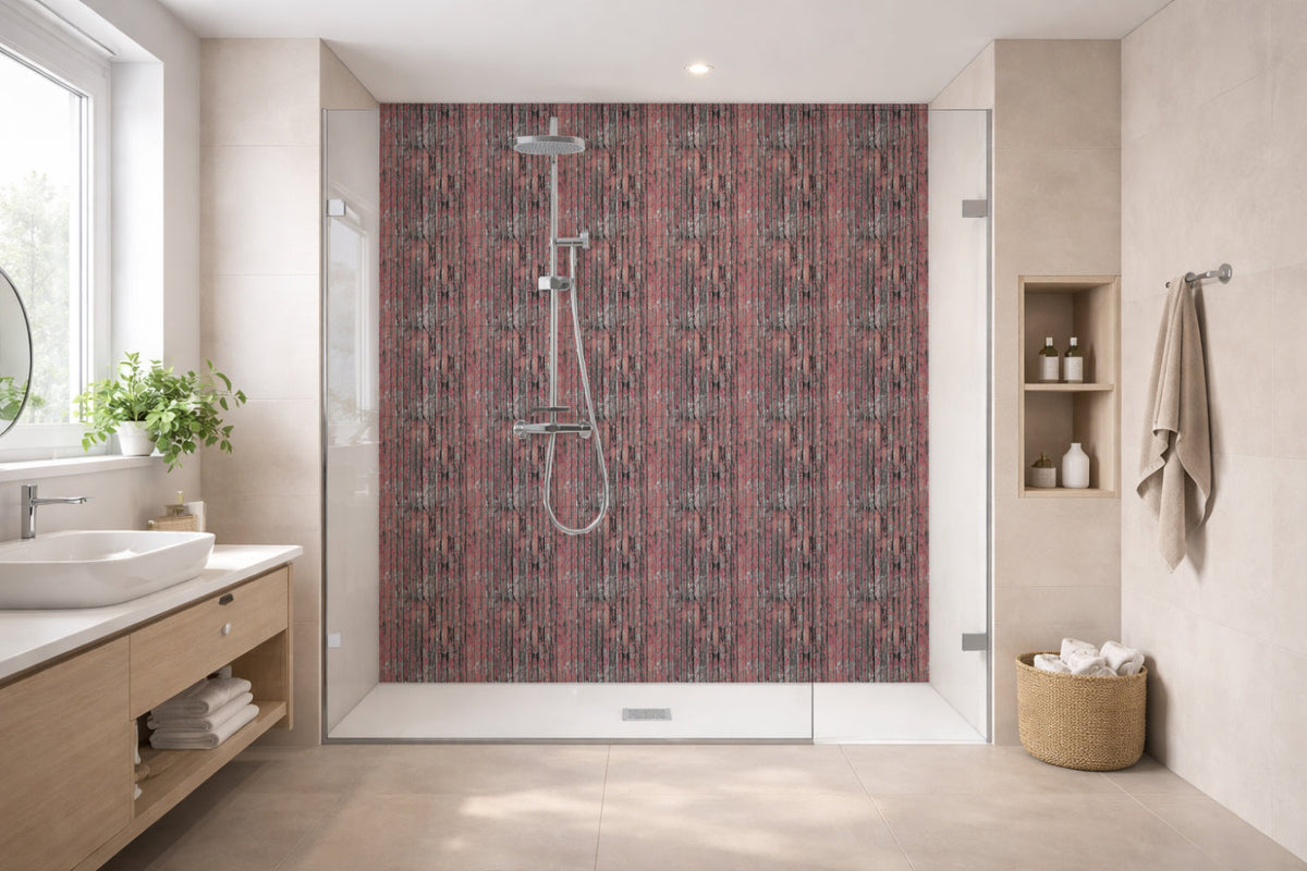 Toilettenrückwand Holzoptik