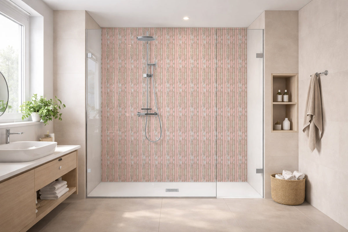 Toilettenrückwand Holzoptik