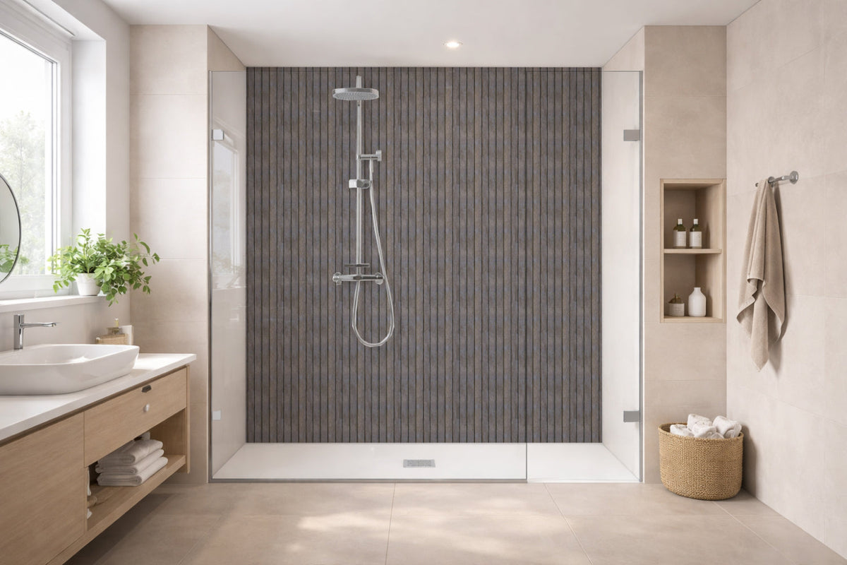 Toilettenrückwand Holzoptik