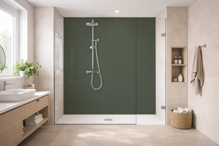 Toilettenrückwand Holzoptik