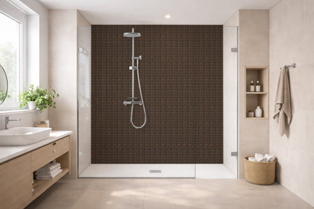 Toilettenrückwand Holzoptik