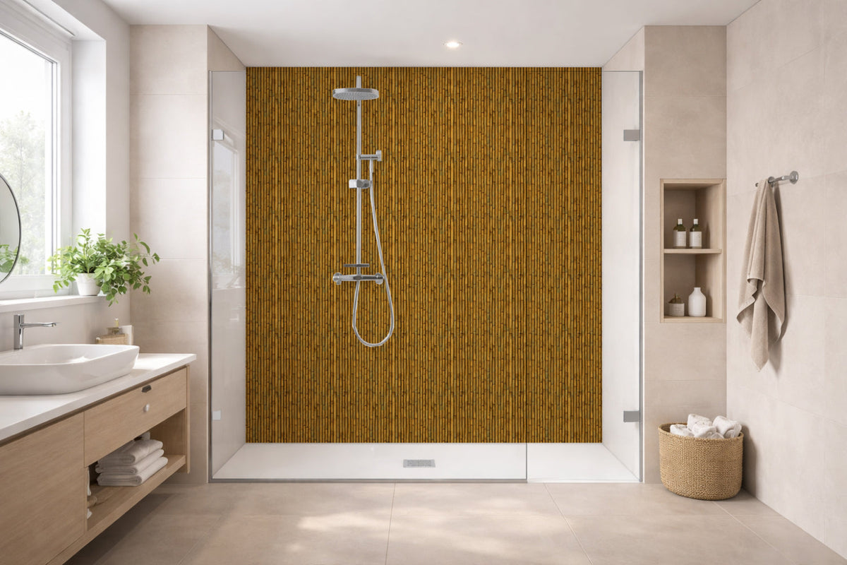 Toilettenrückwand Holzoptik