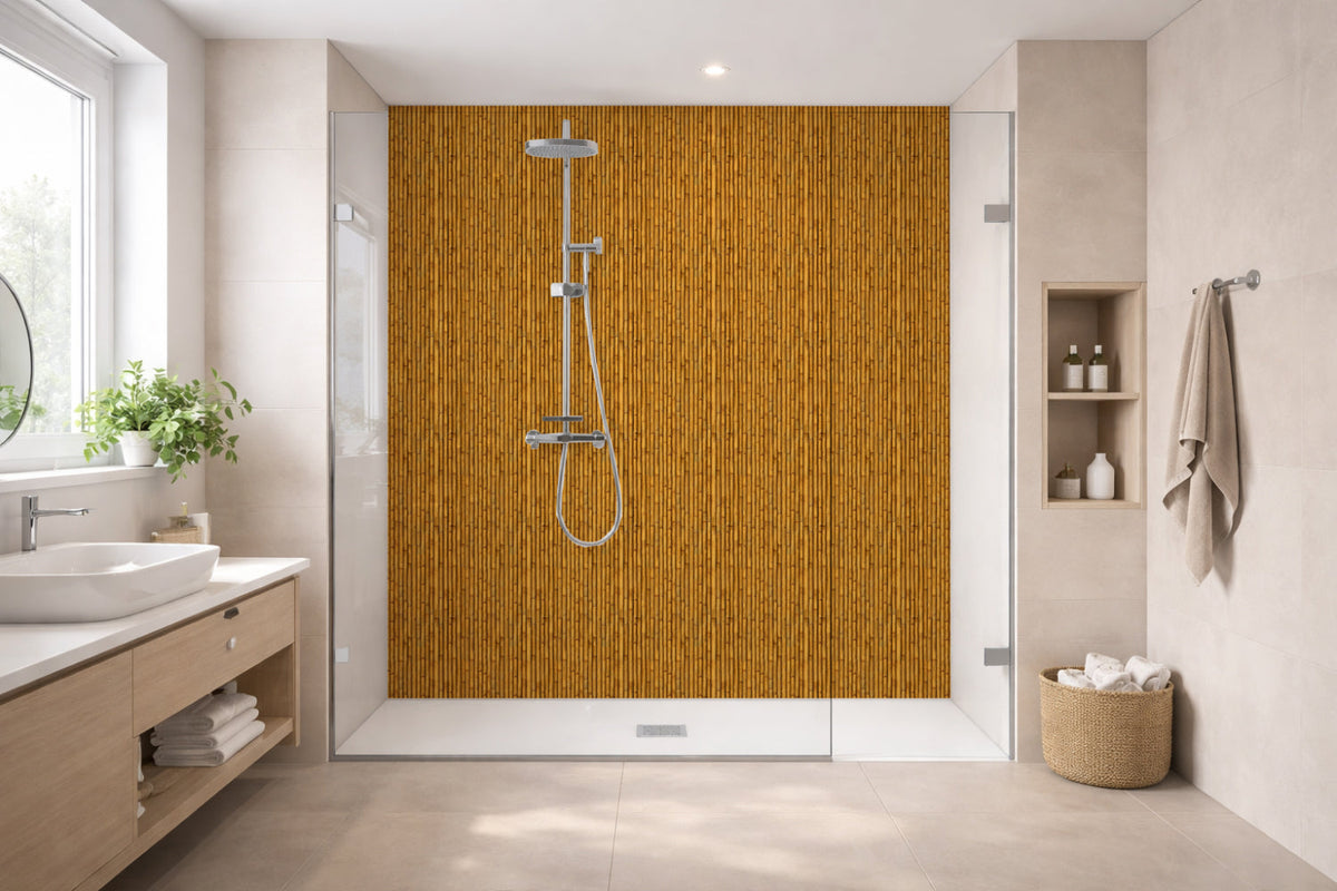Toilettenrückwand Holzoptik